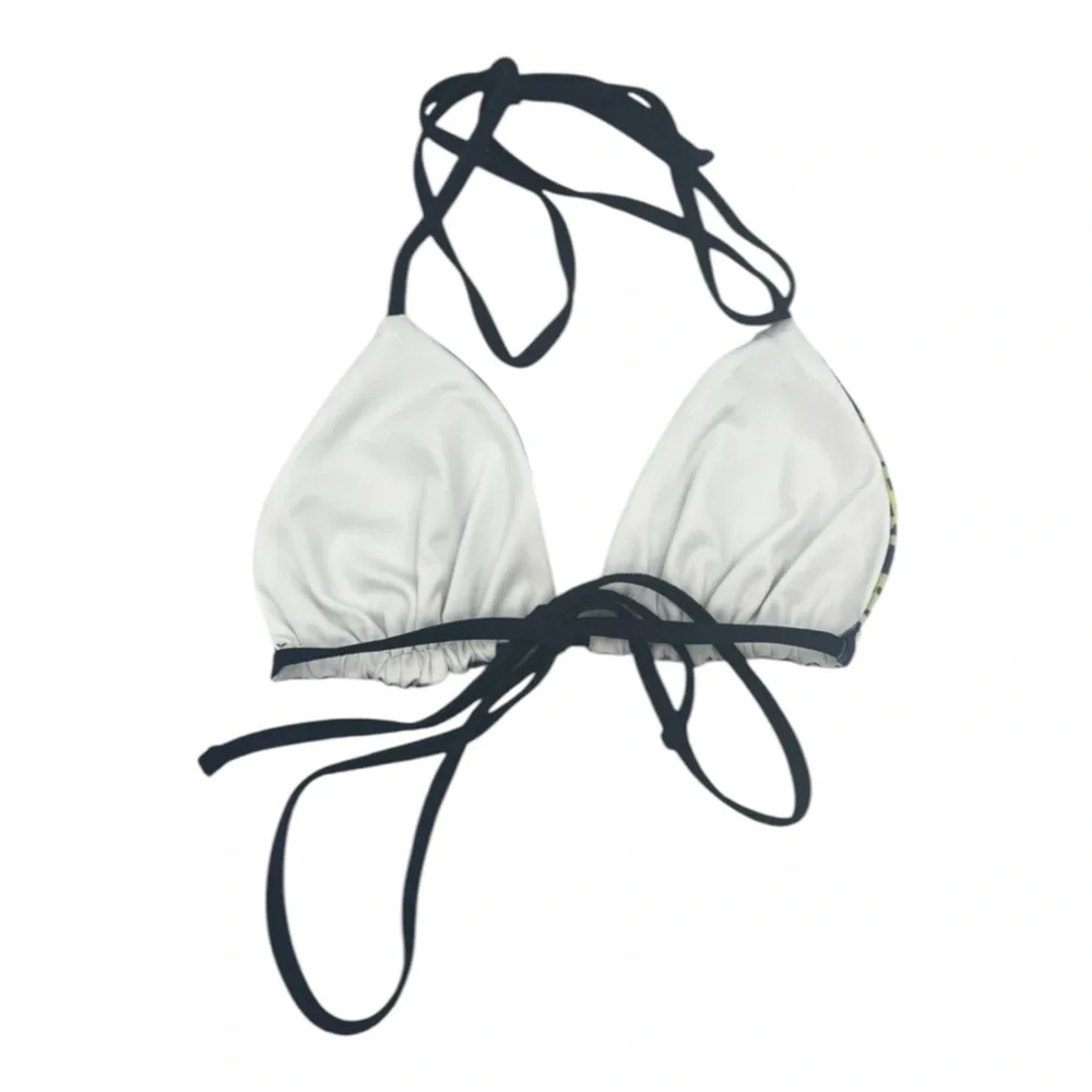 NWOT Tracy Anderson Blue‎ & Yellow Ultra Cheeky String Bikini Set, Size Medium 6